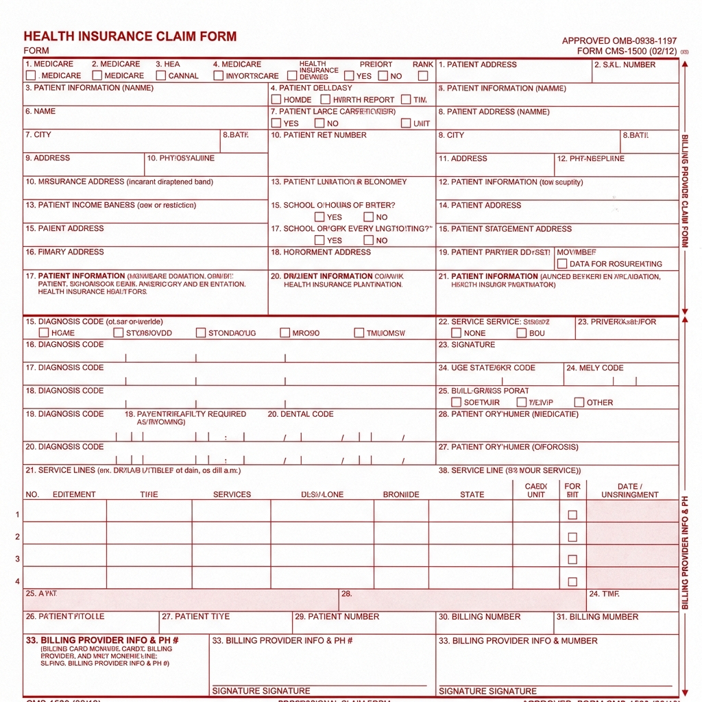 CMS-1500 Professional Claim Form