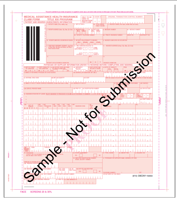 EMEDNY-150003 NY State Medicaid Form