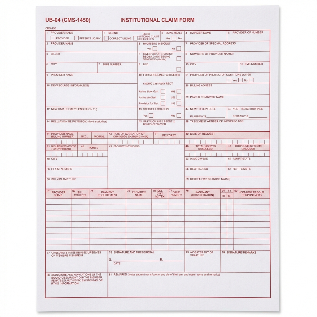 UB-04 Institutional Claim Form